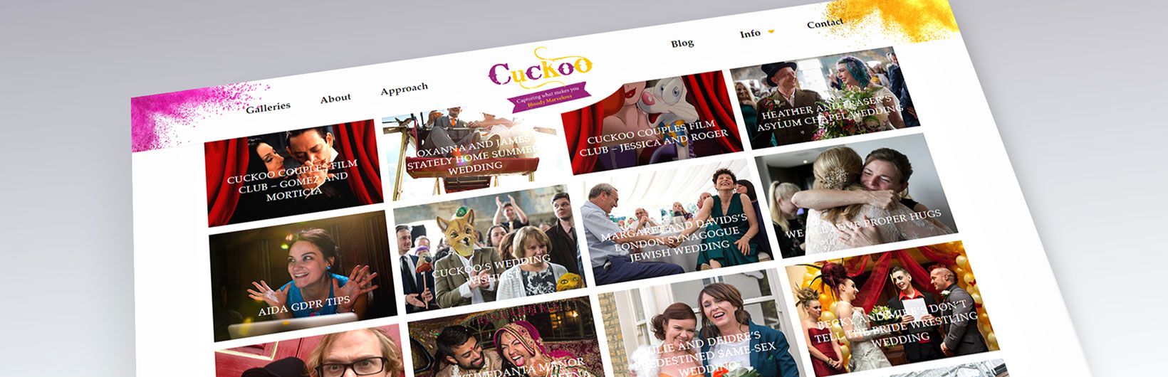 Cuckoo Wedding Photography WordPress Website